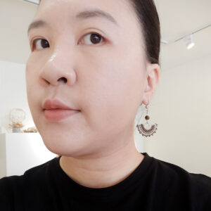 日本珠編織-雅扇耳環(啡)-$1080