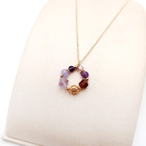 紫色花圈項鍊-$580